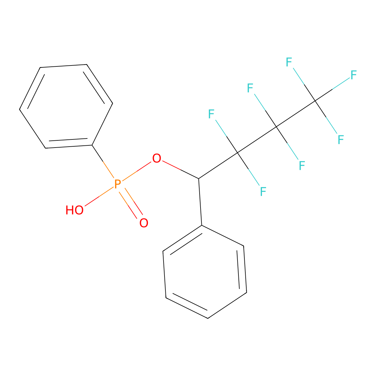 2,2,3,3,4,4,4-Heptafluoro-1-phenylbutyl hydrogen phenylphosphonate molecular structure, CAS 496032-46-3