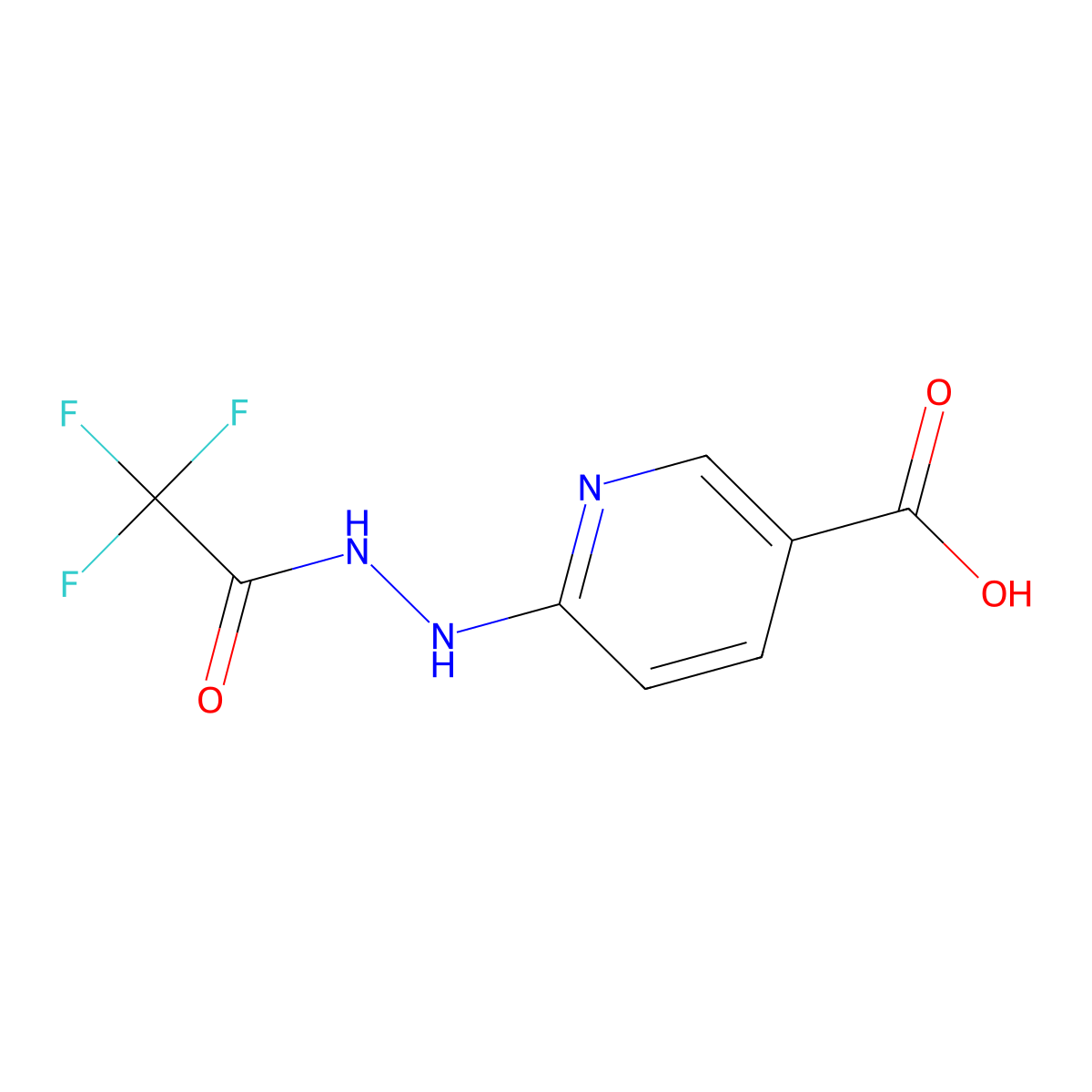 6-[2-(Trifluoroacetyl)hydrazino]nicotinic acid molecular structure, CAS 496032-57-6