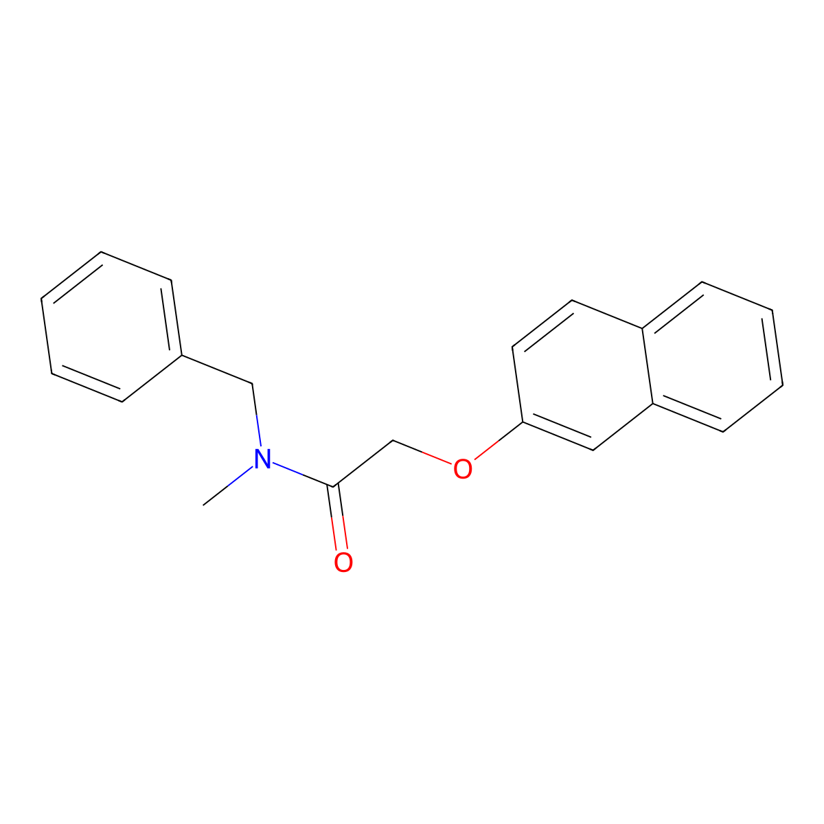 N-benzyl-N-methyl-2-(2-naphthyloxy)acetamide molecular structure, CAS 496032-80-5