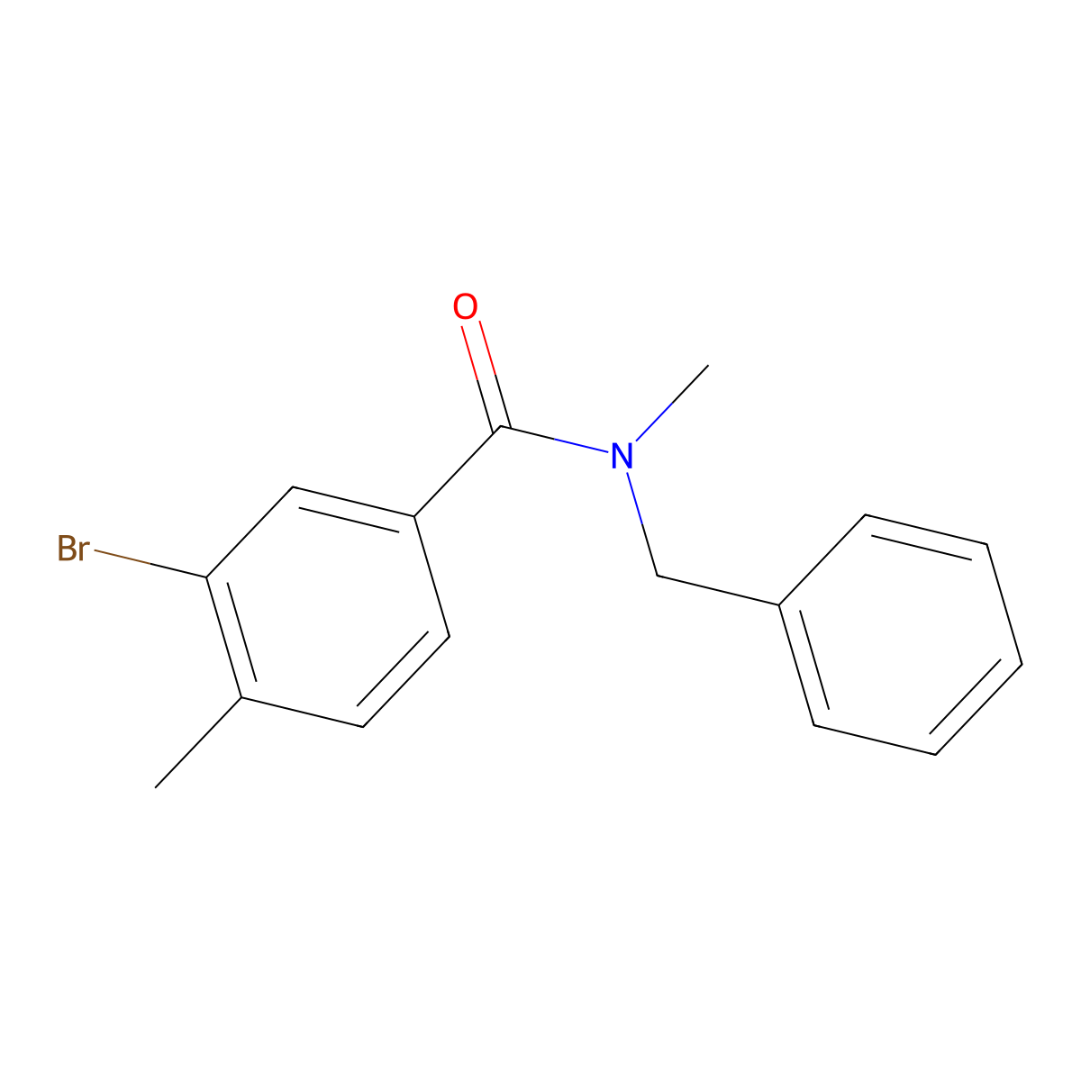 N-benzyl-3-bromo-N,4-dimethylbenzamide molecular structure, CAS 496032-81-6