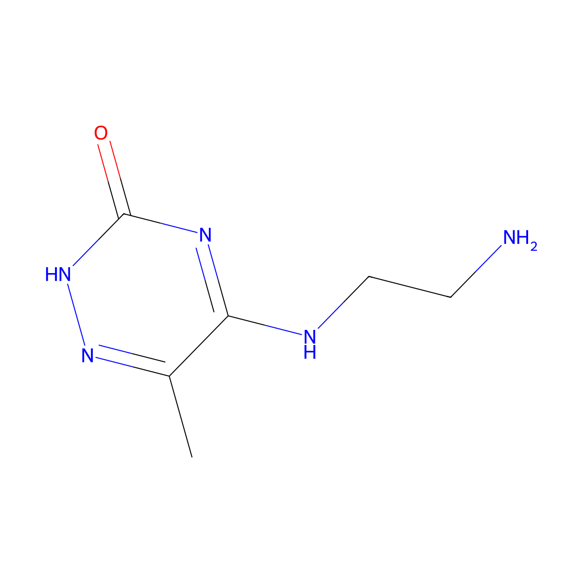 5-((2-Aminoethyl)amino)-6-methyl-1,2,4-triazin-3-ol molecular structure, CAS 496033-05-7