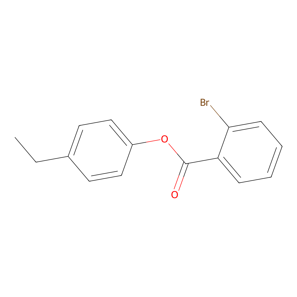 4-Ethylphenyl 2-bromobenzoate molecular structure, CAS 496033-74-0