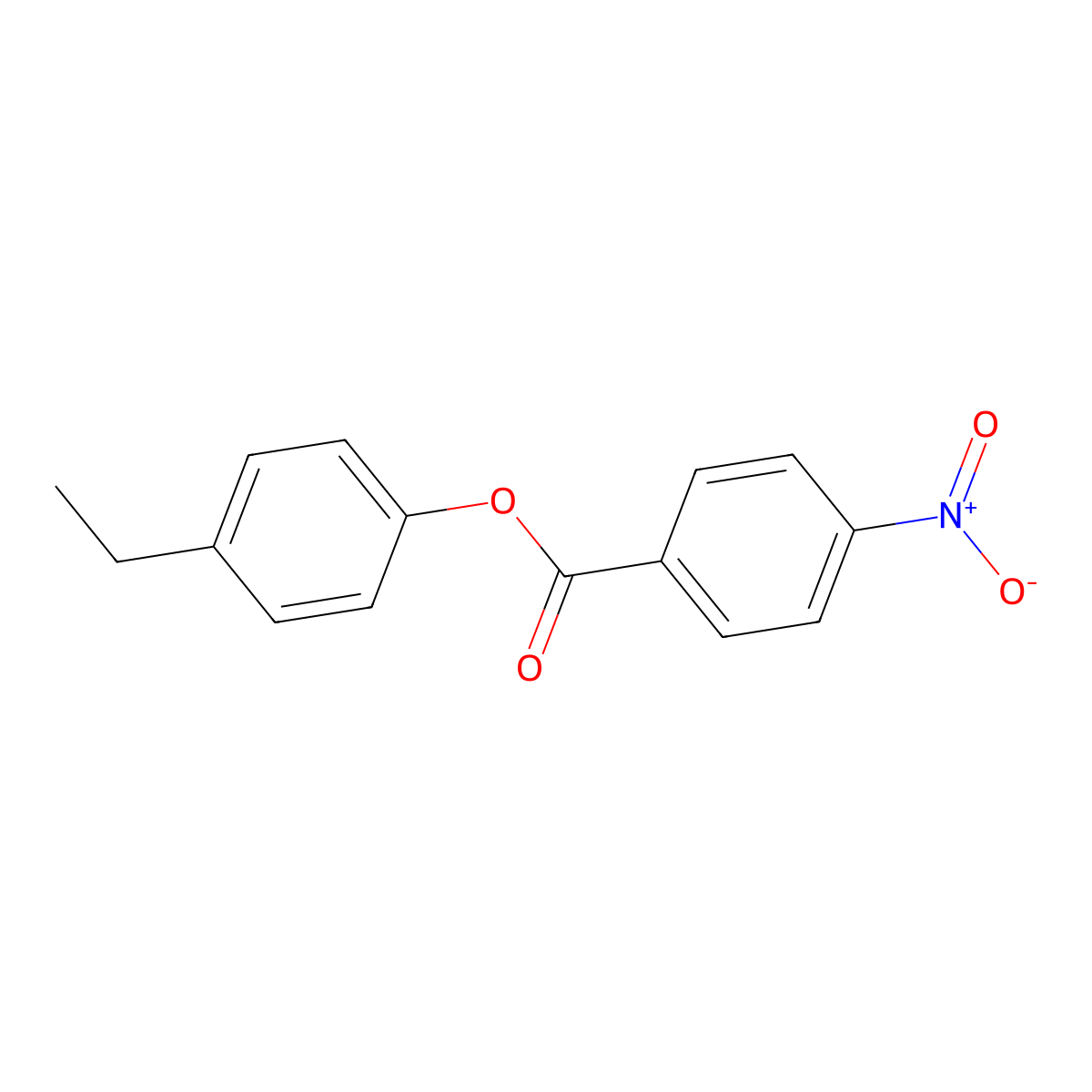 4-Ethylphenyl 4-nitrobenzoate molecular structure, CAS 496033-75-1