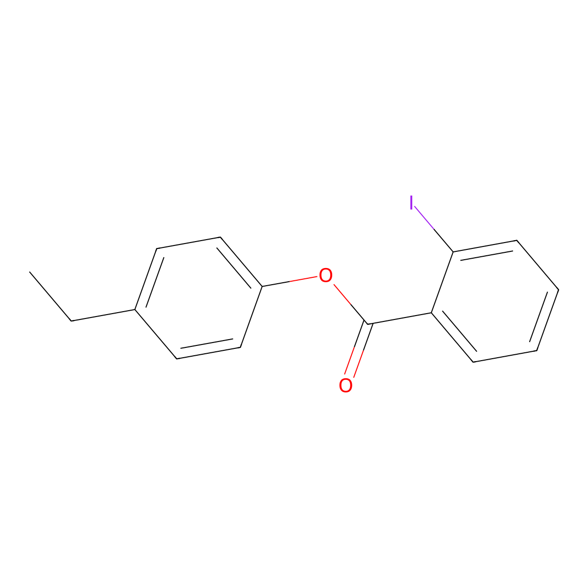 4-Ethylphenyl 2-iodobenzoate molecular structure, CAS 496033-76-2