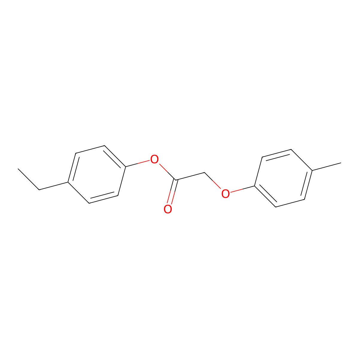 4-Ethylphenyl (4-methylphenoxy)acetate molecular structure, CAS 496033-78-4