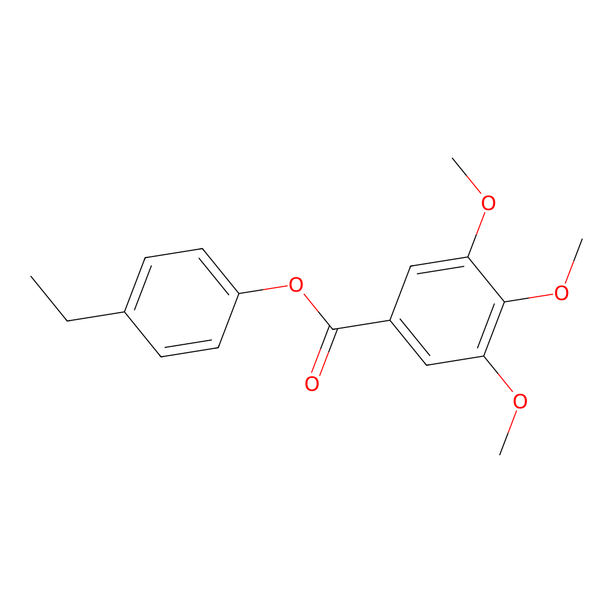 4-Ethylphenyl 3,4,5-trimethoxybenzoate molecular structure, CAS 496033-79-5