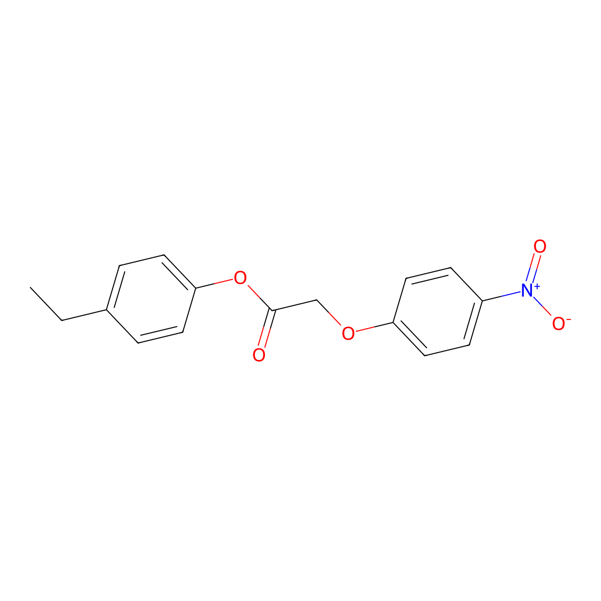 (4-Ethylphenyl) 2-(4-nitrophenoxy)acetate molecular structure, CAS 496033-83-1