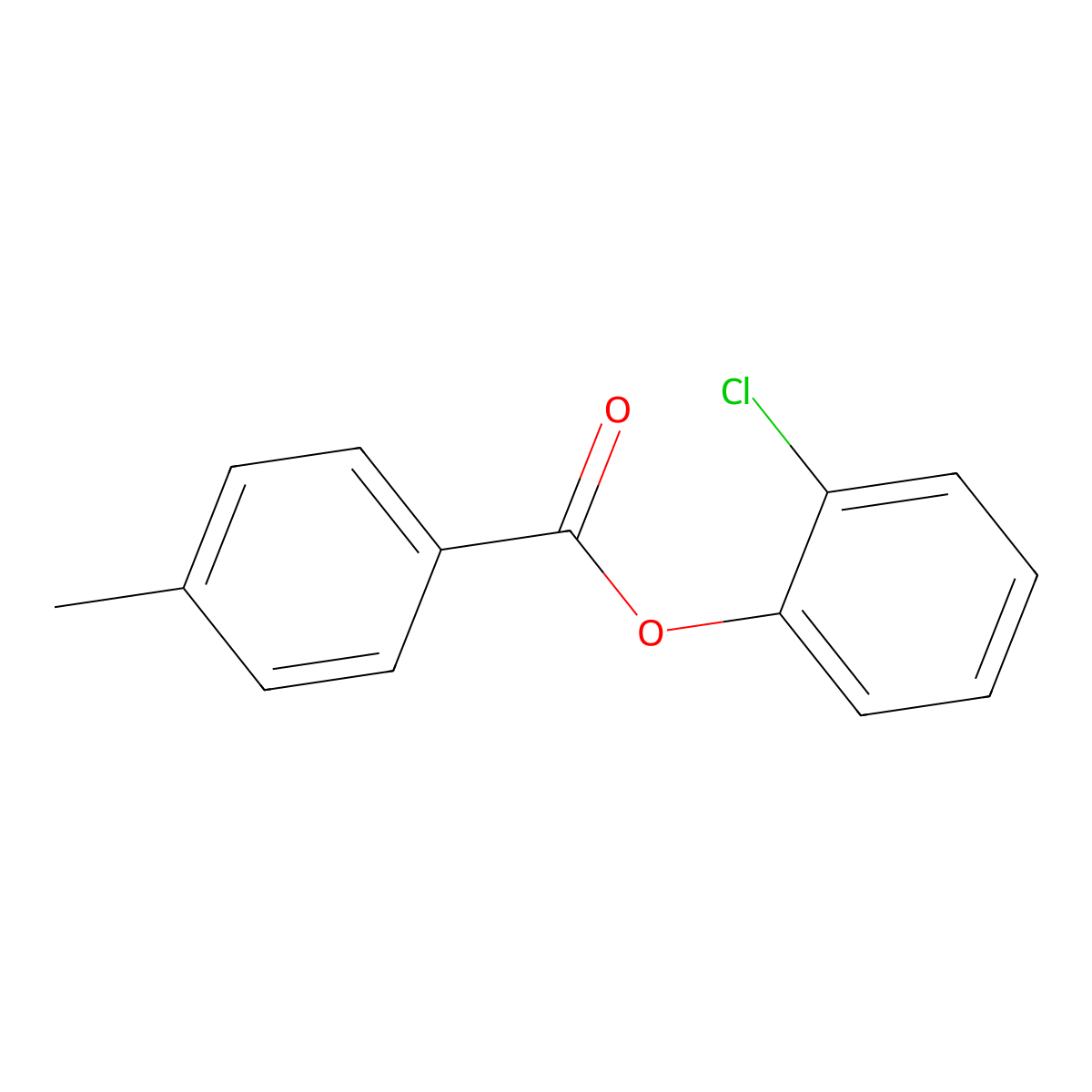 2-Chlorophenyl 4-methylbenzoate molecular structure, CAS 496033-87-5
