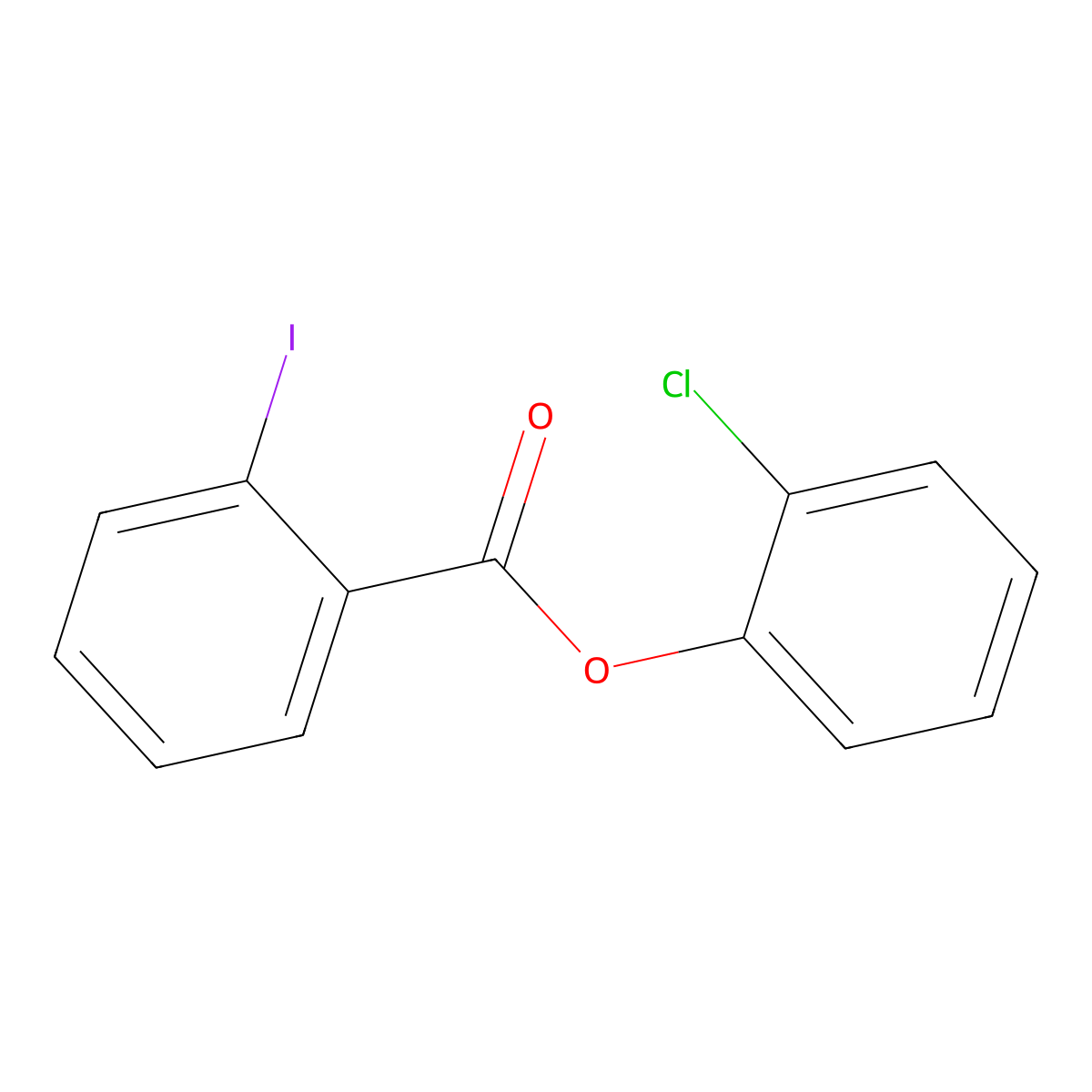 2-Chlorophenyl 2-iodobenzoate molecular structure, CAS 496033-88-6