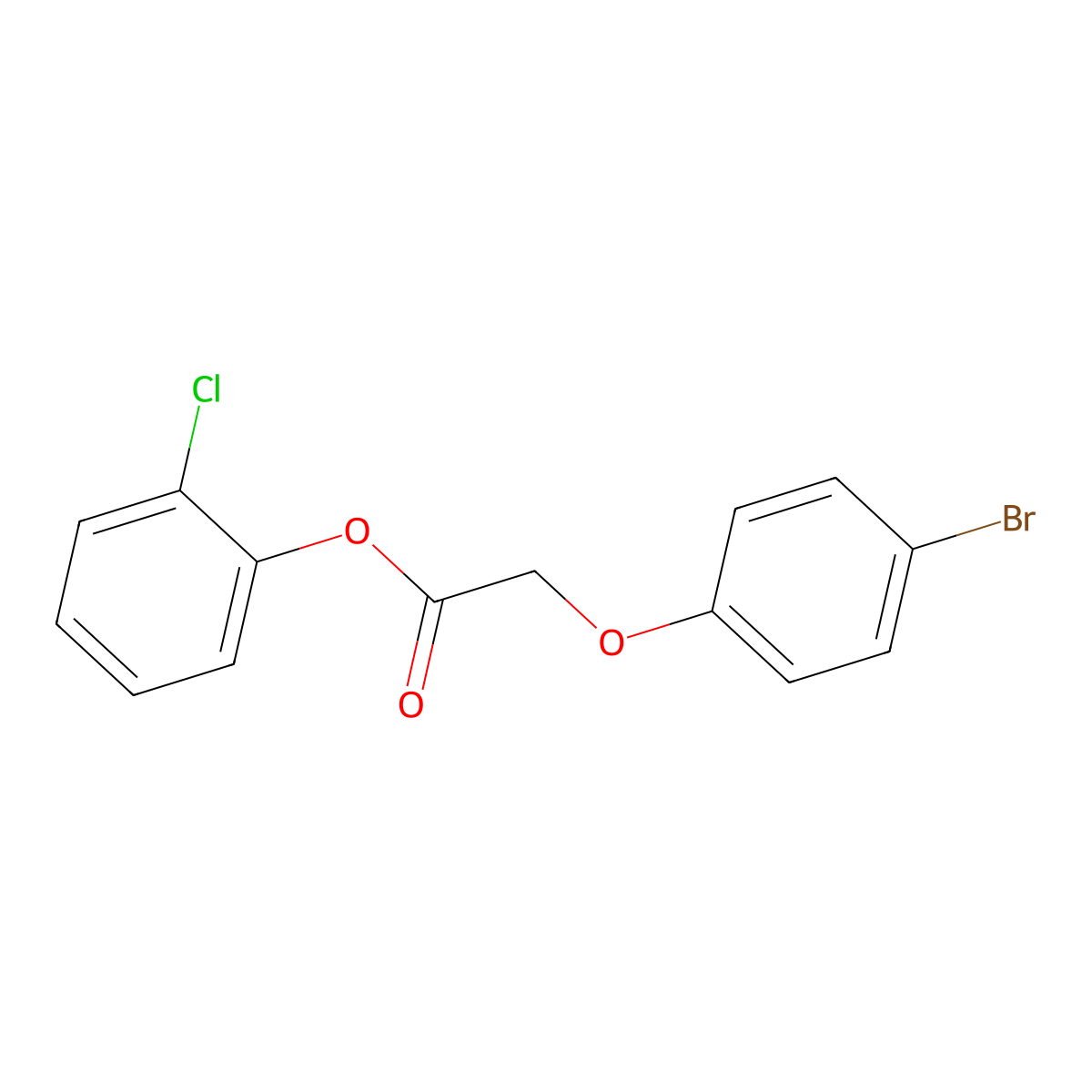2-Chlorophenyl (4-bromophenoxy)acetate molecular structure, CAS 496033-91-1