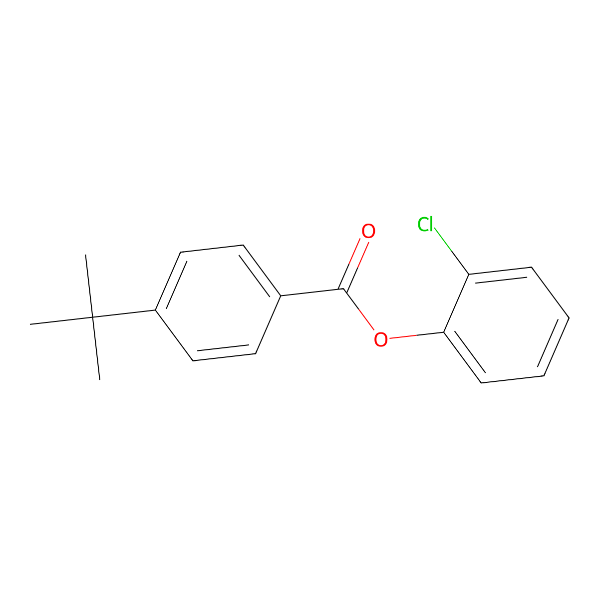 2-Chlorophenyl 4-tert-butylbenzoate molecular structure, CAS 496033-94-4