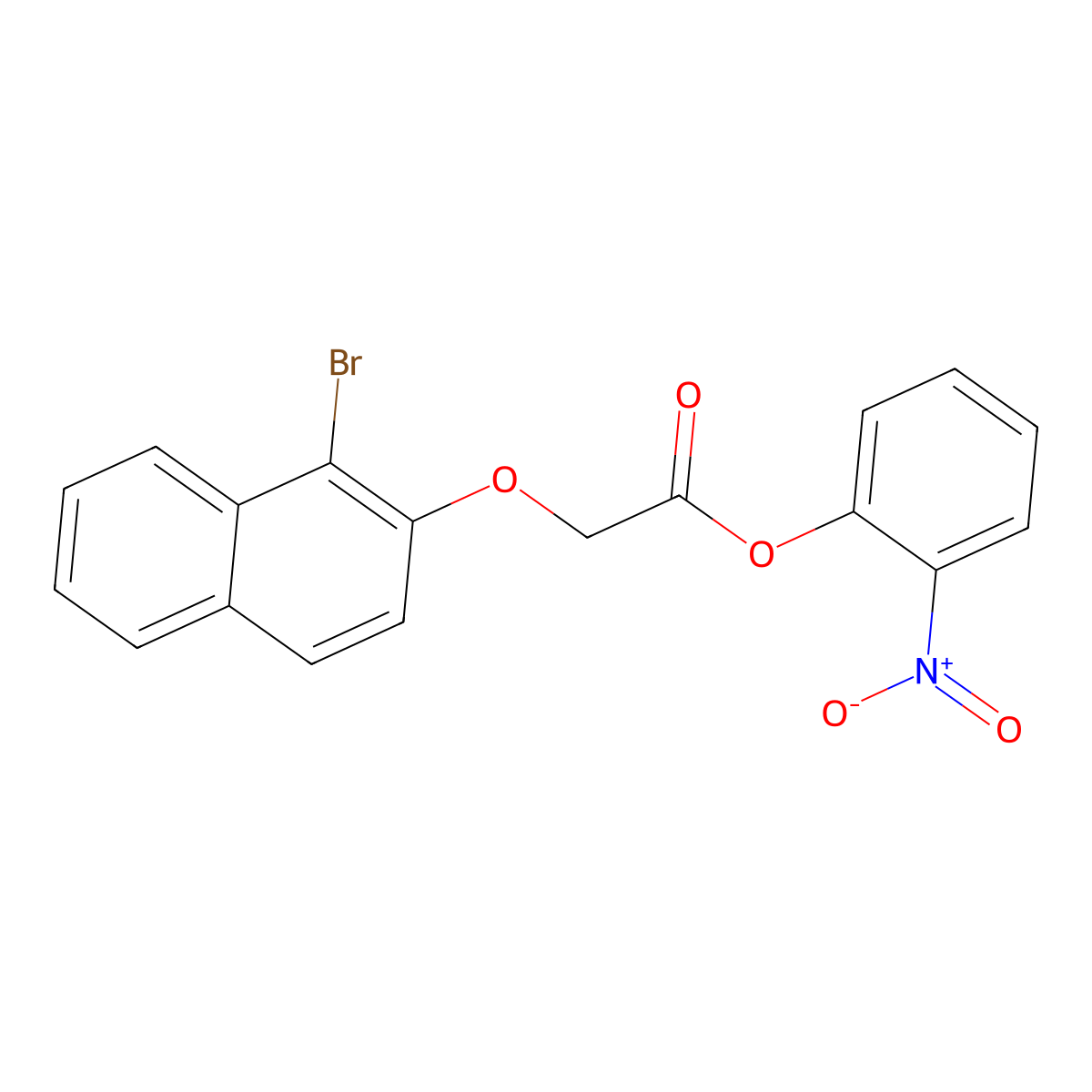 2-Nitrophenyl [(1-bromo-2-naphthyl)oxy]acetate molecular structure, CAS 496034-00-5