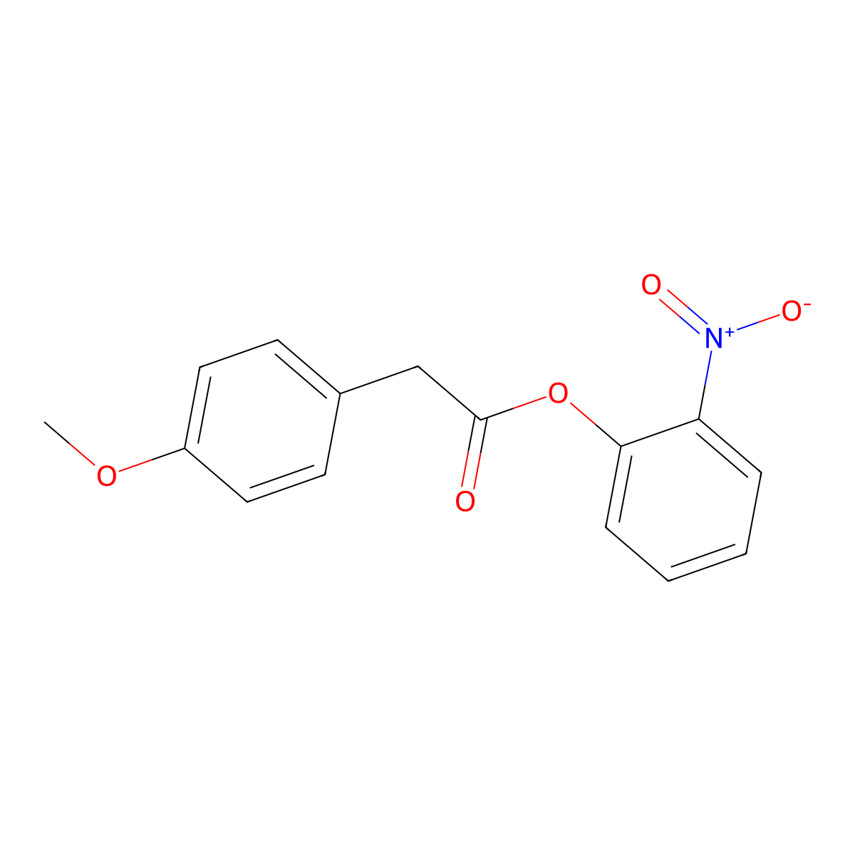 2-Nitrophenyl 2-(4-methoxyphenyl)acetate molecular structure, CAS 496034-02-7