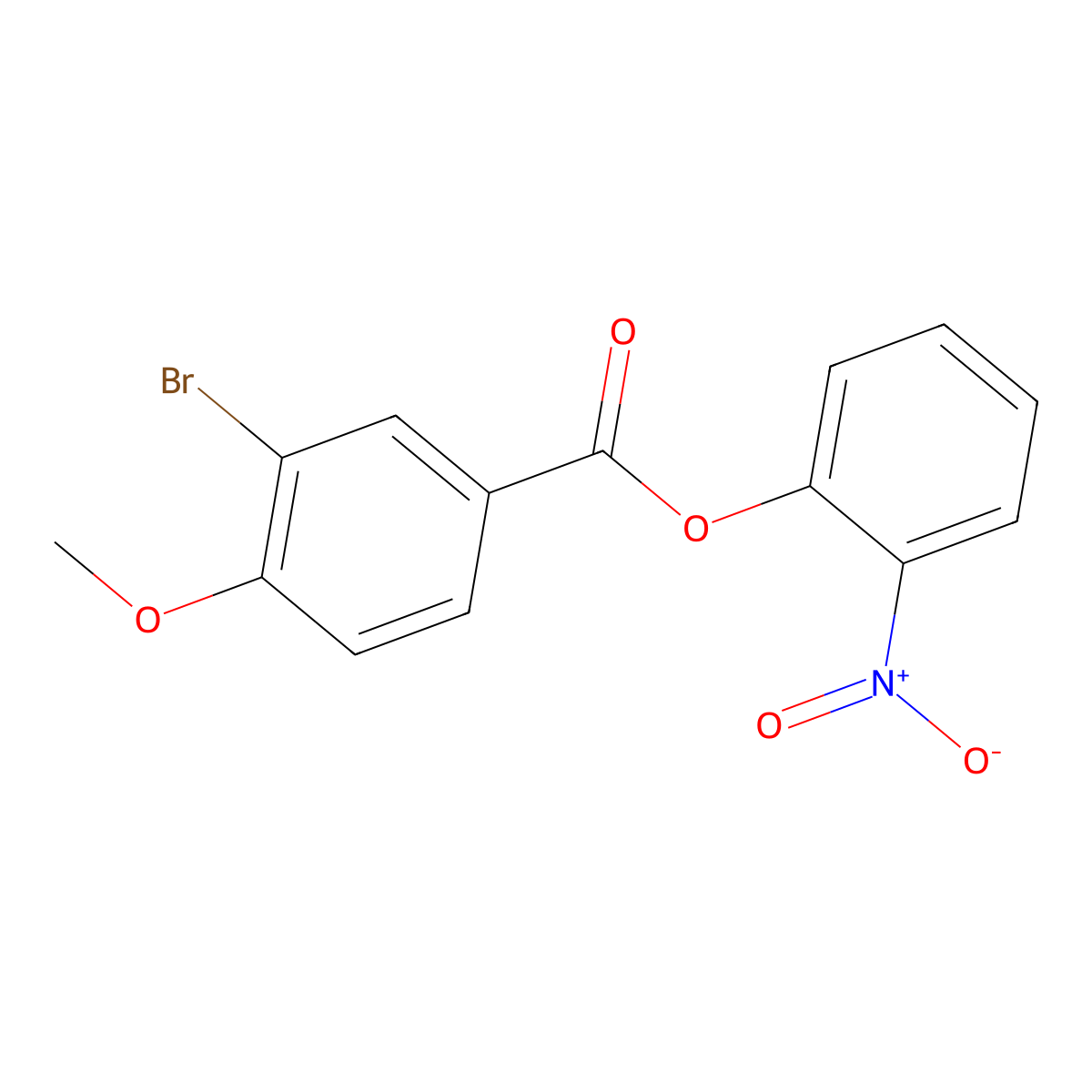 2-Nitrophenyl 3-bromo-4-methoxybenzoate molecular structure, CAS 496034-05-0