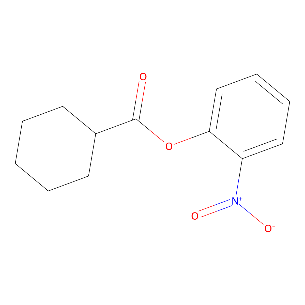 2-Nitrophenyl cyclohexanecarboxylate molecular structure, CAS 496034-10-7