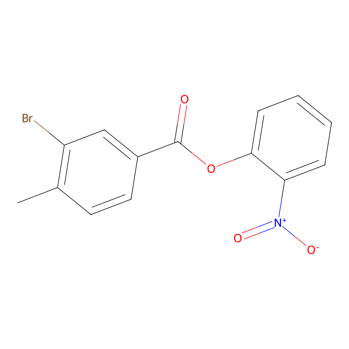 2-Nitrophenyl 3-bromo-4-methylbenzoate molecular structure, CAS 496034-11-8