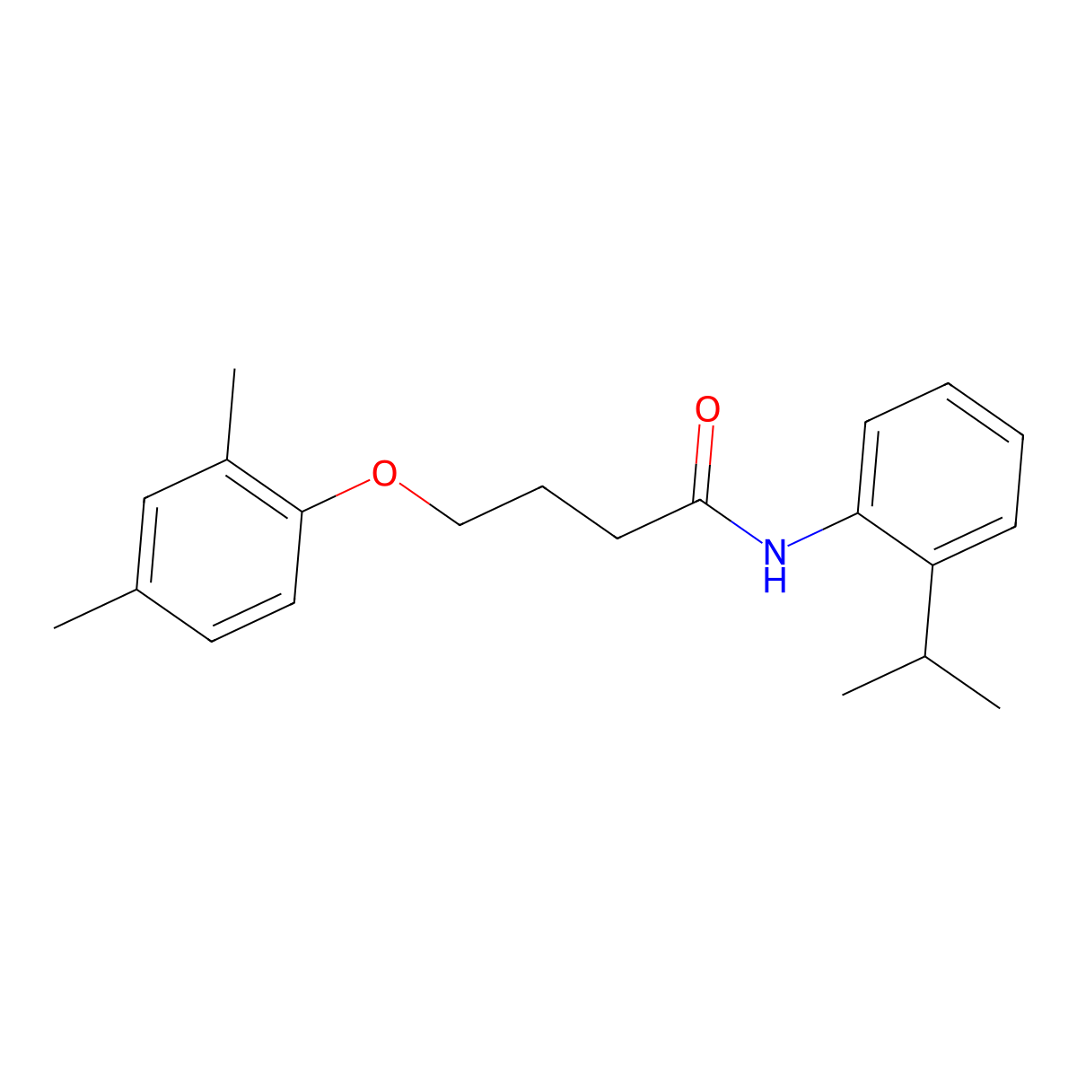 4-(2,4-dimethylphenoxy)-N-(2-isopropylphenyl)butanamide molecular structure, CAS 496035-87-1