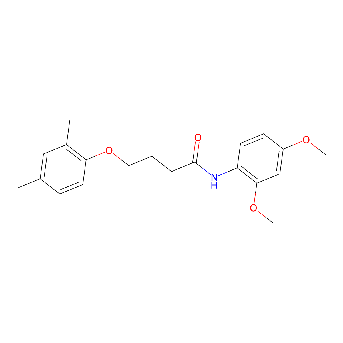 N-(2,4-dimethoxyphenyl)-4-(2,4-dimethylphenoxy)butanamide molecular structure, CAS 496036-00-1