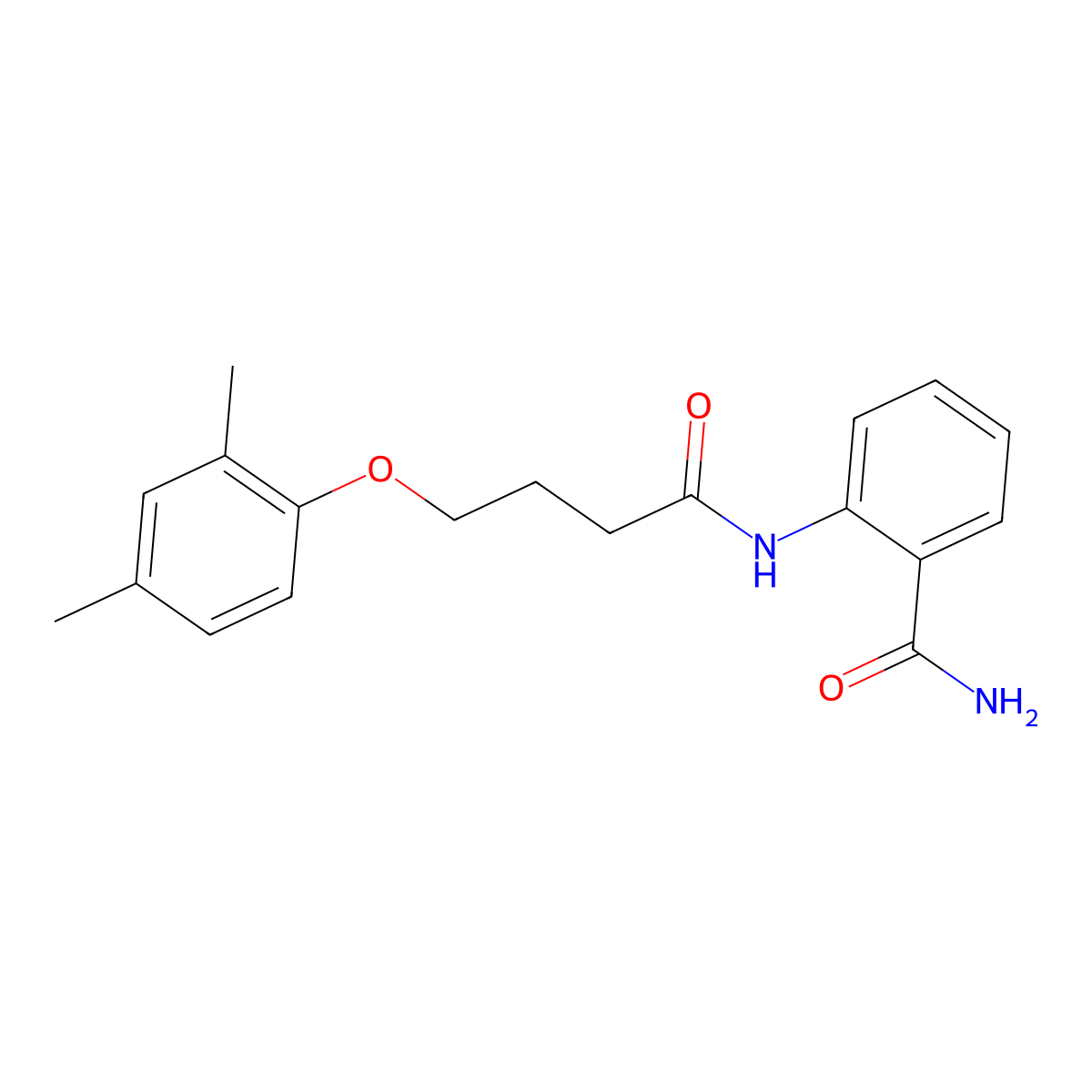 2-[4-(2,4-Dimethylphenoxy)butanoylamino]benzamide molecular structure, CAS 496036-13-6