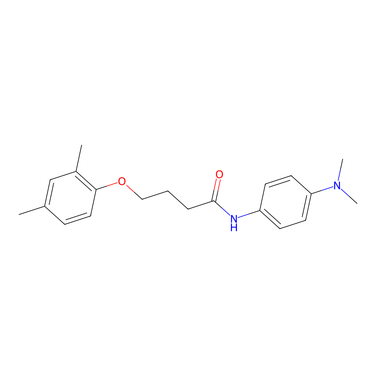 N-[4-(dimethylamino)phenyl]-4-(2,4-dimethylphenoxy)butanamide molecular structure, CAS 496036-64-7