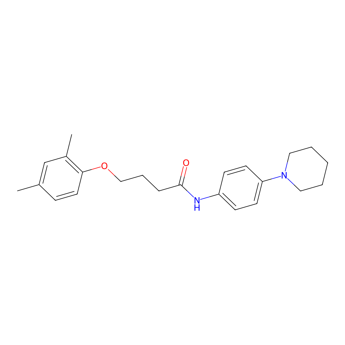 4-(2,4-dimethylphenoxy)-N-[4-(piperidin-1-yl)phenyl]butanamide molecular structure, CAS 496036-65-8