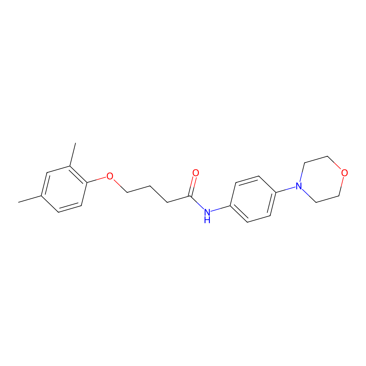 4-(2,4-dimethylphenoxy)-N-(4-morpholin-4-ylphenyl)butanamide molecular structure, CAS 496036-66-9