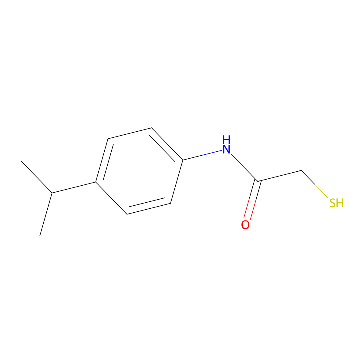 N-[4-(propan-2-yl)phenyl]-2-sulfanylacetamide molecular structure, CAS 496037-69-5