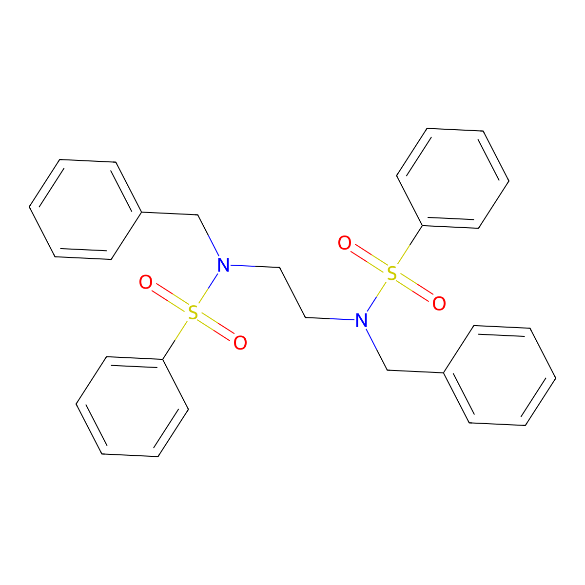 N-benzyl-N-{2-[benzyl(phenylsulfonyl)amino]ethyl}benzenesulfonamide molecular structure, CAS 496039-67-9