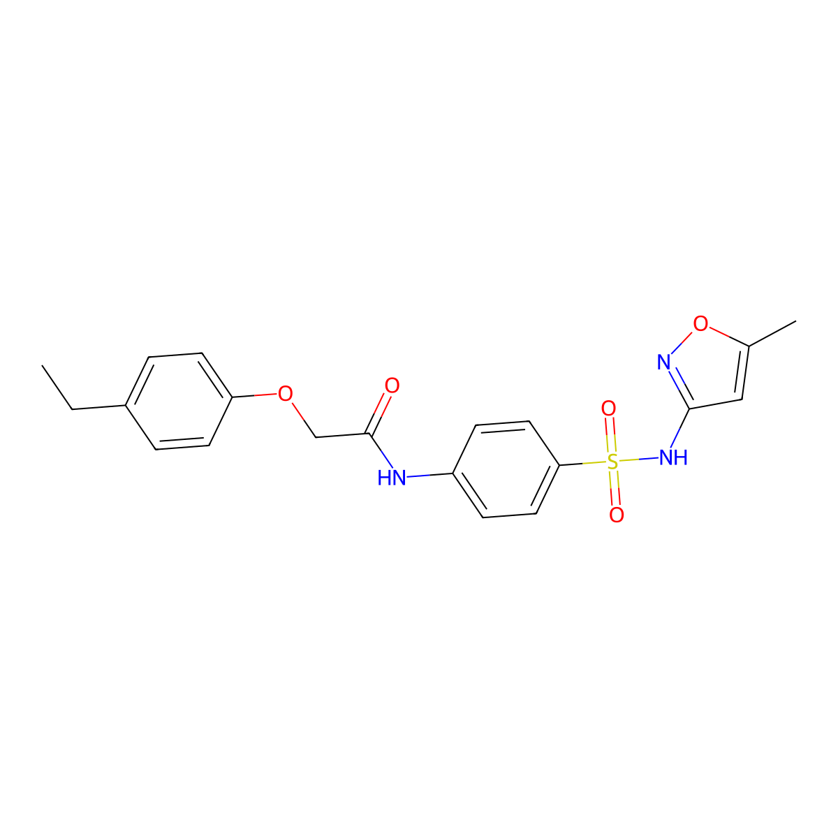 2-(4-ethylphenoxy)-N-{4-[(5-methyl-1,2-oxazol-3-yl)sulfamoyl]phenyl}acetamide molecular structure, CAS 496039-70-4