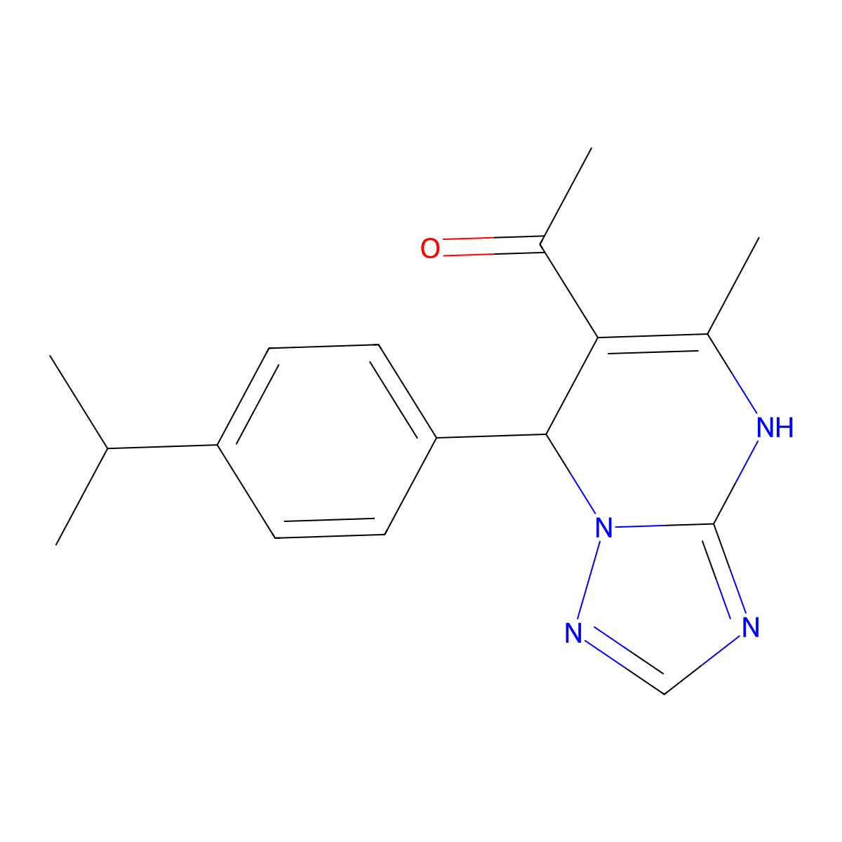 1-(7-(4-Isopropylphenyl)-5-methyl-4,7-dihydro-[1,2,4]triazolo[1,5-a]pyrimidin-6-yl)ethanone molecular structure, CAS 496039-88-4