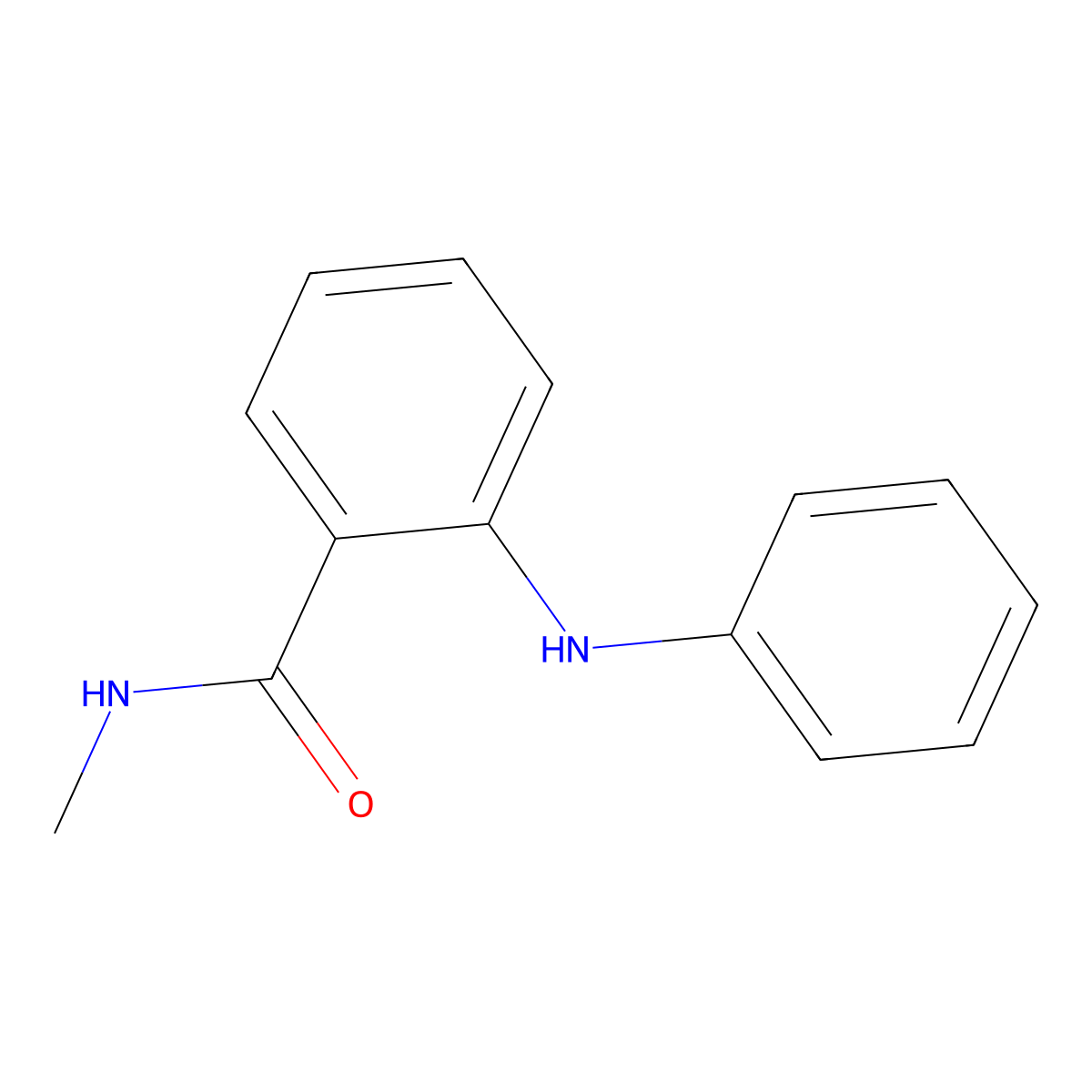 N-methyl-2-(phenylamino)benzamide molecular structure, CAS 49604-61-7