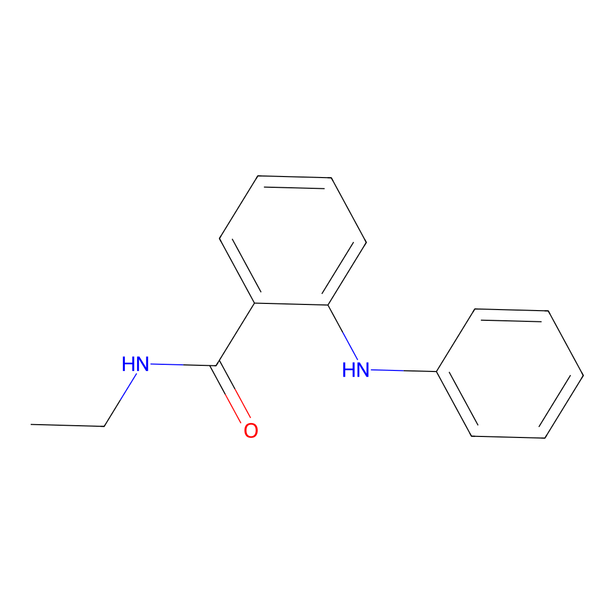2-anilino-N-ethylbenzamide molecular structure, CAS 49604-64-0