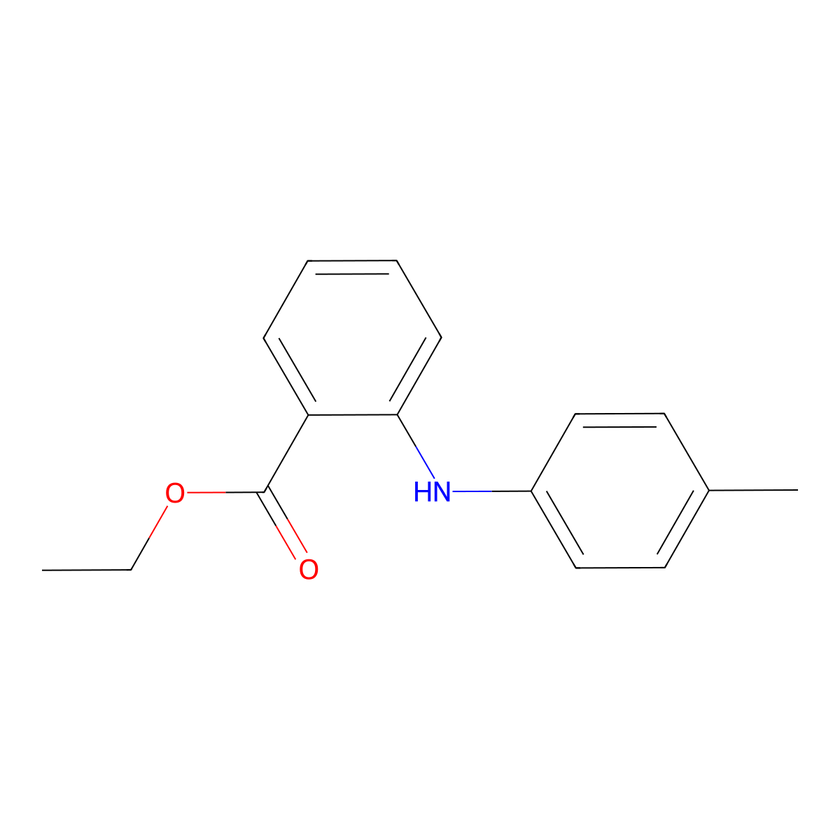 Ethyl 2-[(4-methylphenyl)amino]benzoate molecular structure, CAS 49604-73-1