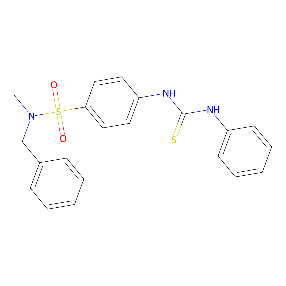 1-[4-[Benzyl(methyl)sulfamoyl]phenyl]-3-phenylthiourea molecular structure, CAS 496040-80-3