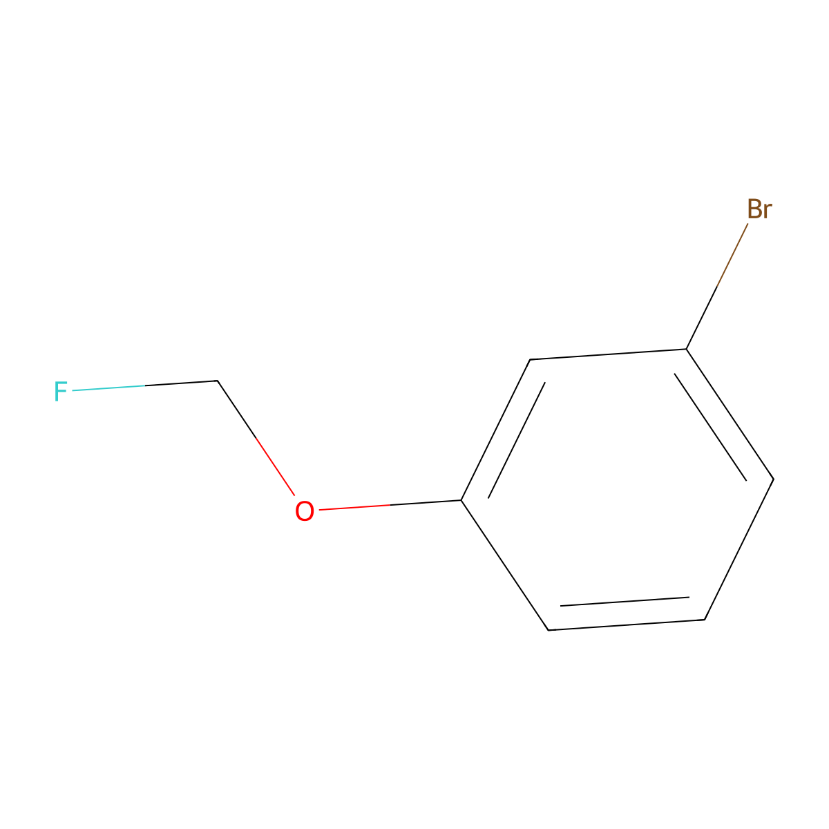 1-Bromo-3-(fluoromethoxy)benzene molecular structure, CAS 496052-50-7