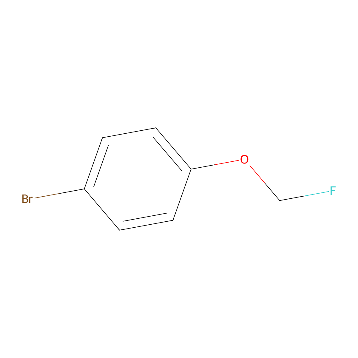 1-Bromo-4-(fluoromethoxy)benzene molecular structure, CAS 496052-51-8