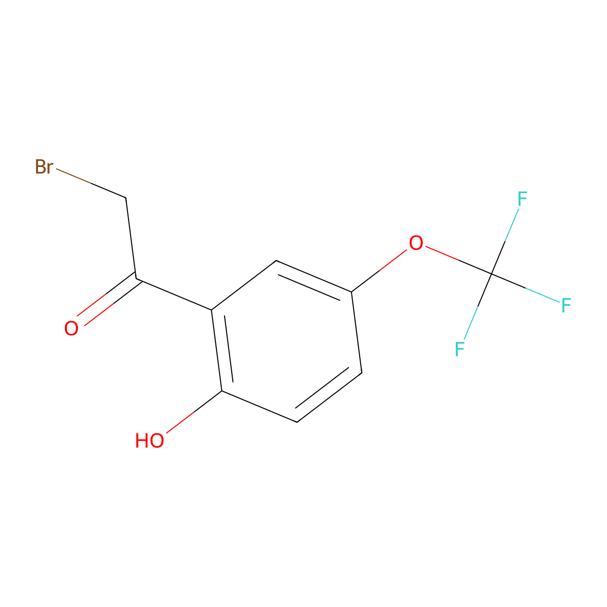 2-Hydroxy-5-(trifluoromethoxy)phenacyl bromide molecular structure, CAS 496052-53-0