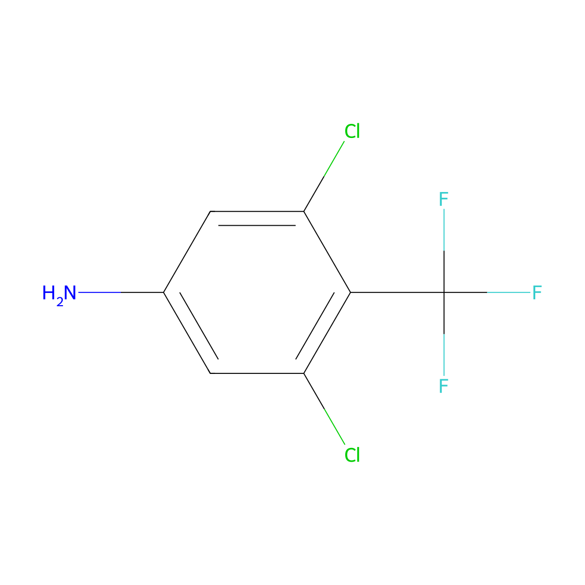 3,5-Dichloro-4-(trifluoromethyl)aniline molecular structure, CAS 496052-55-2