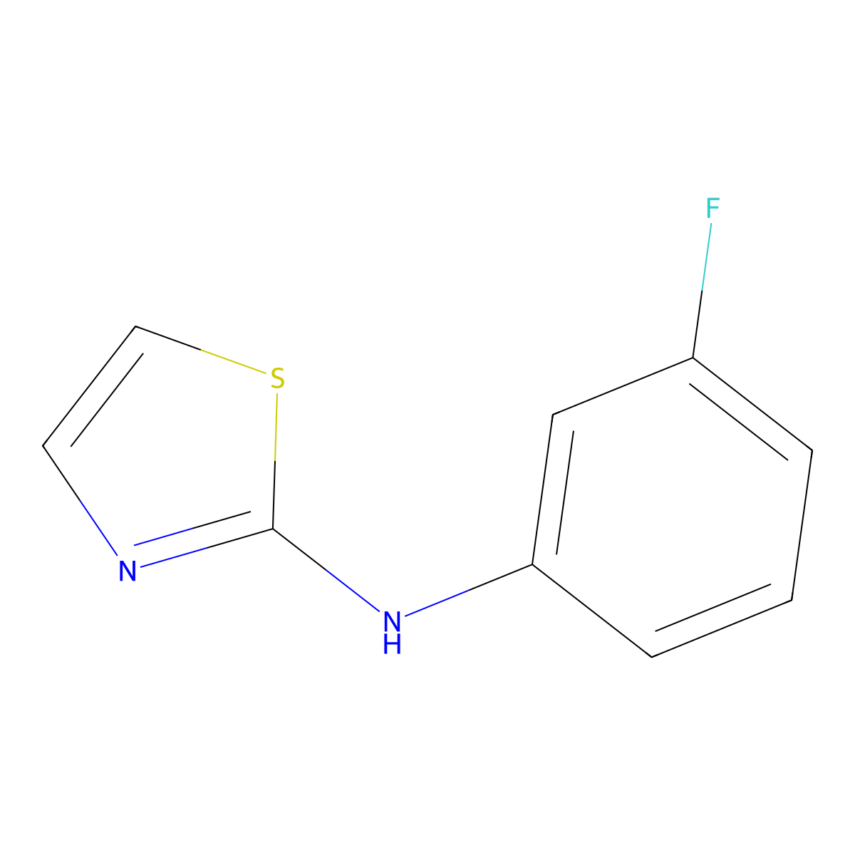 2-(3-Fluorophenylamino)thiazole molecular structure, CAS 496052-56-3