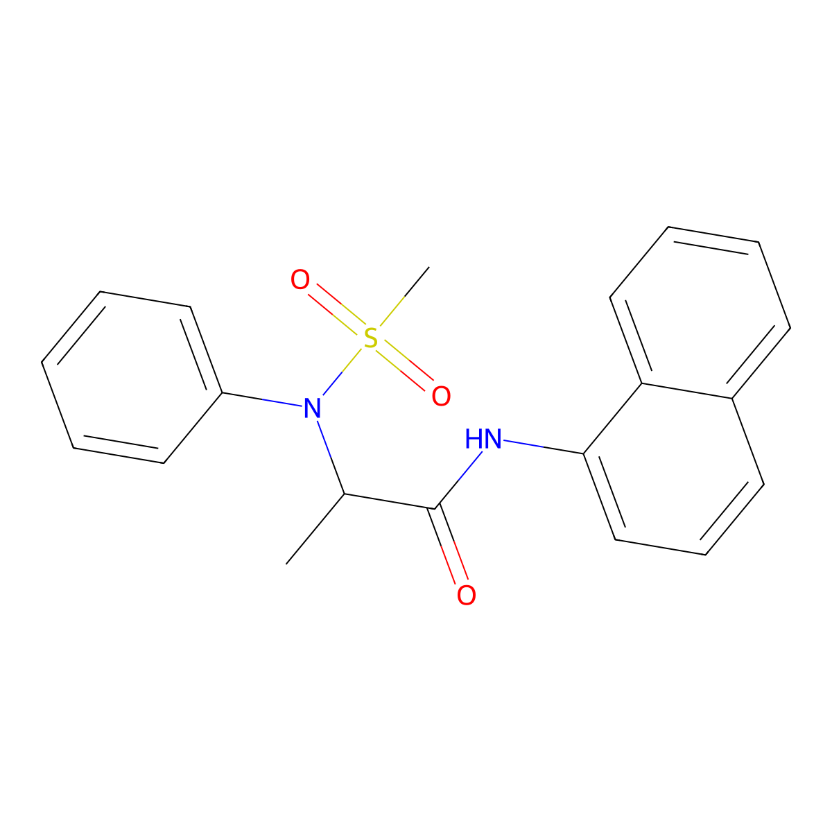2-(N-methylsulfonylanilino)-N-naphthalen-1-ylpropanamide molecular structure, CAS 496053-96-4