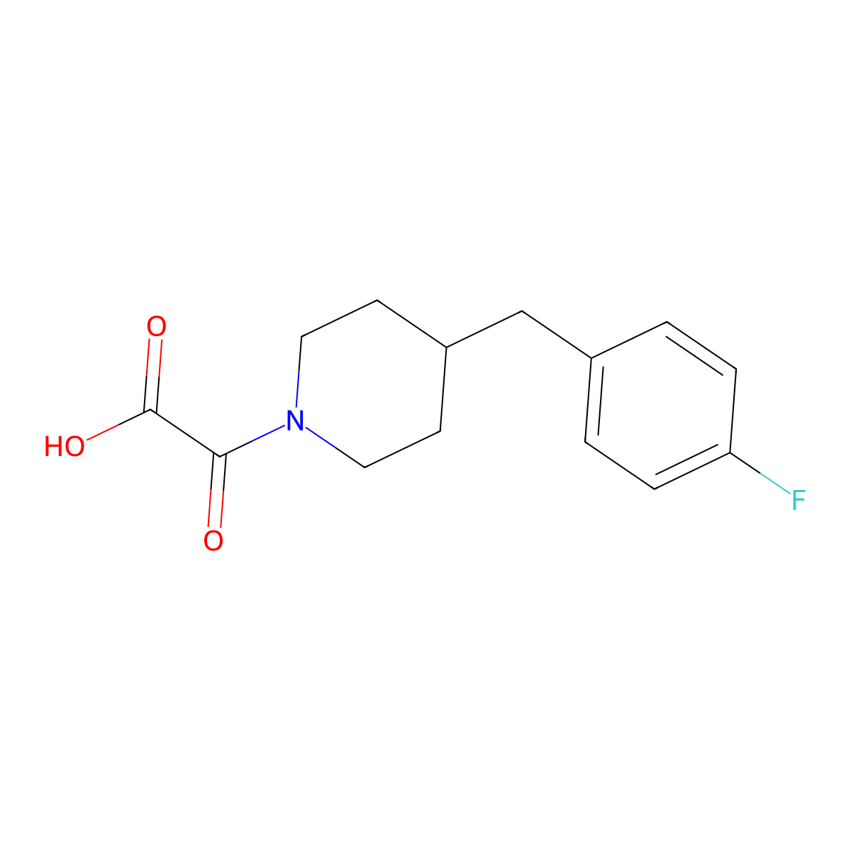 [4-(4-Fluorobenzyl)piperidin-1-yl](oxo)acetic acid molecular structure, CAS 496054-85-4