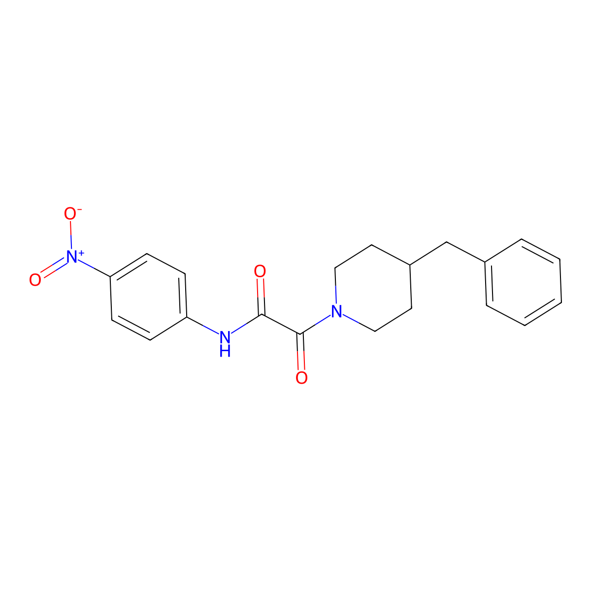 2-(4-benzylpiperidin-1-yl)-N-(4-nitrophenyl)-2-oxoacetamide molecular structure, CAS 496055-85-7
