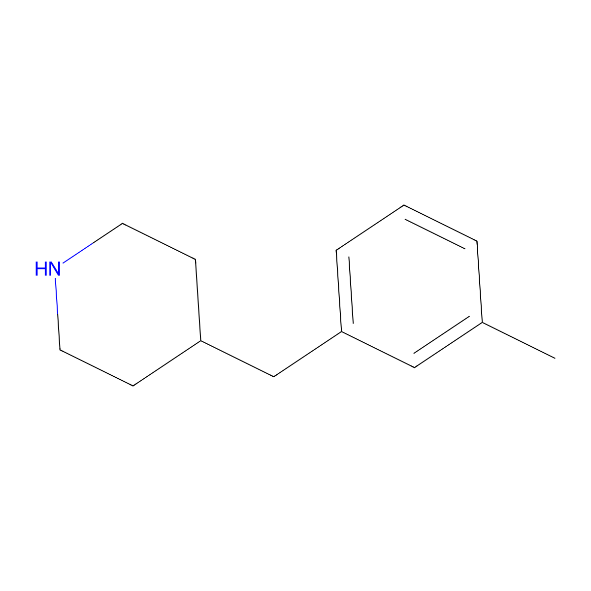 4-(3-Methyl-benzyl)-piperidine molecular structure, CAS 496056-53-2