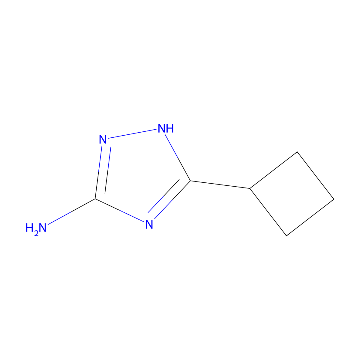 5-cyclobutyl-1H-1,2,4-triazol-3-amine molecular structure, CAS 496057-24-0