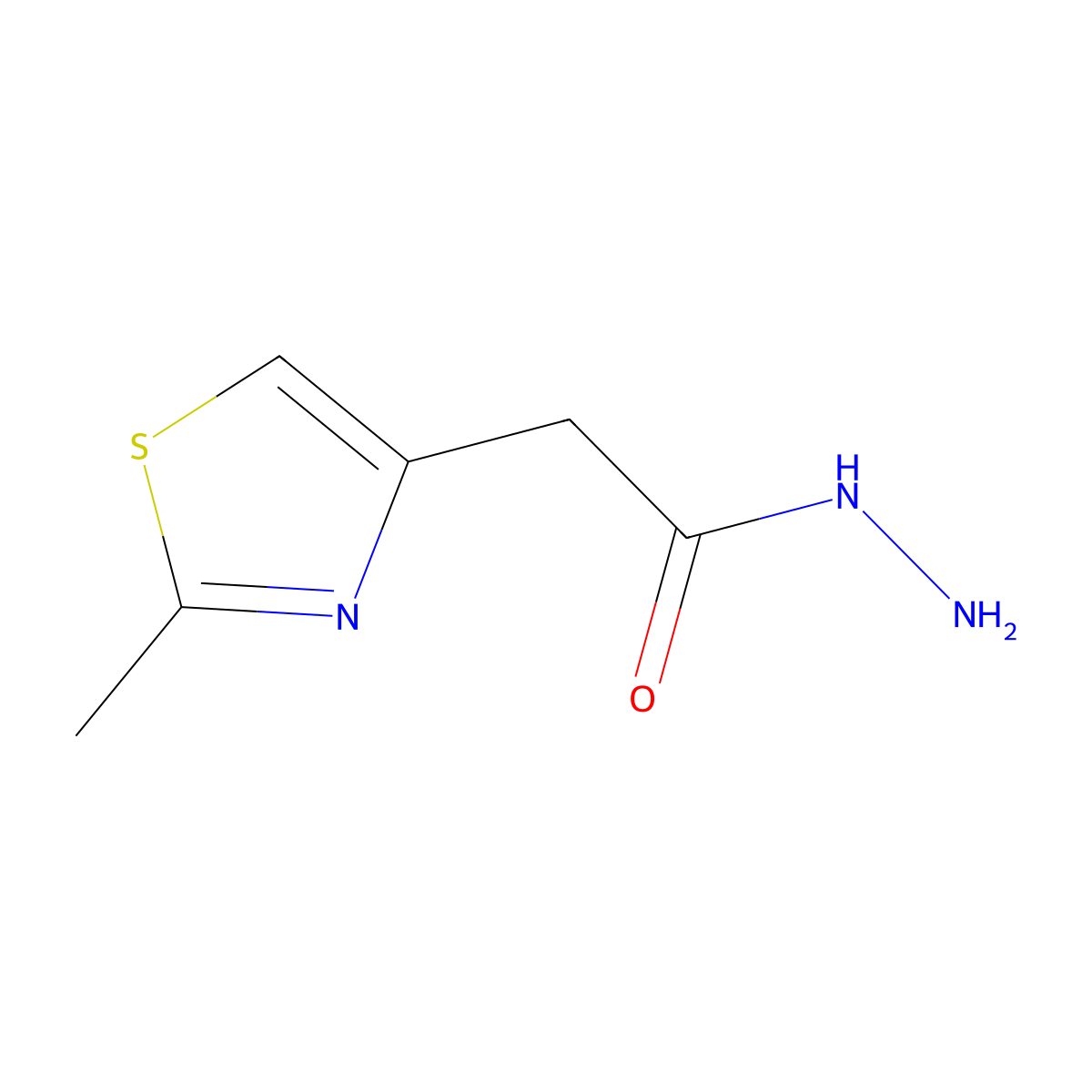 2-(2-Methyl-1,3-thiazol-4-yl)acetohydrazide molecular structure, CAS 496057-29-5
