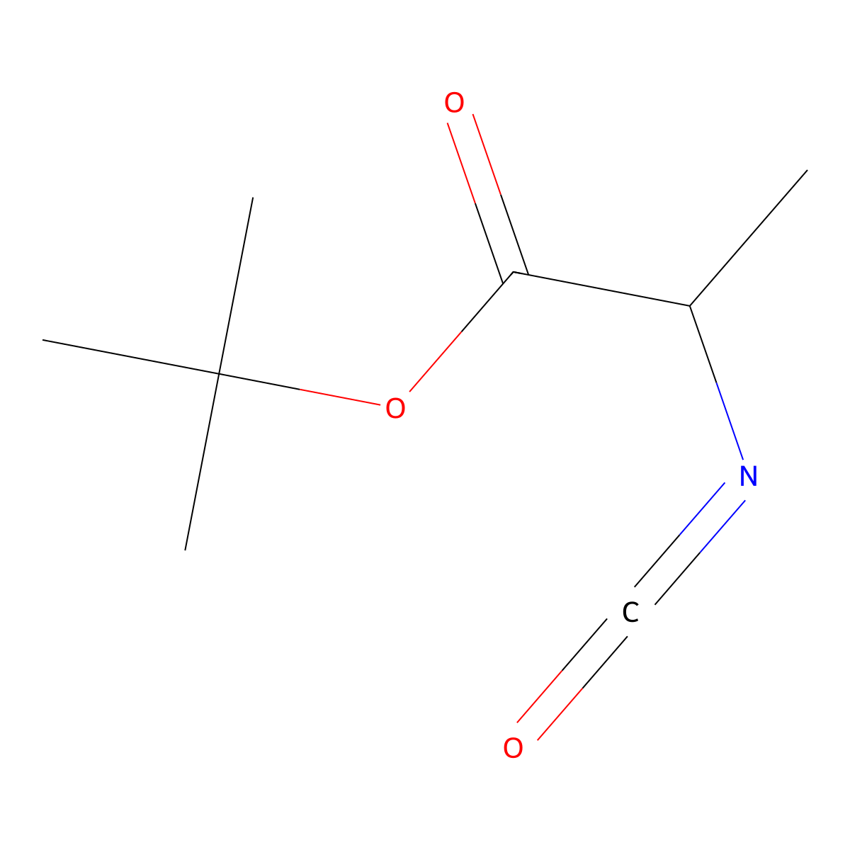 Tert-butyl 2-isocyanatopropanoate molecular structure, CAS 496057-91-1