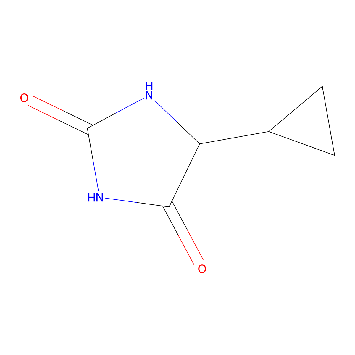 5-Cyclopropylimidazolidine-2,4-dione molecular structure, CAS 49606-94-2