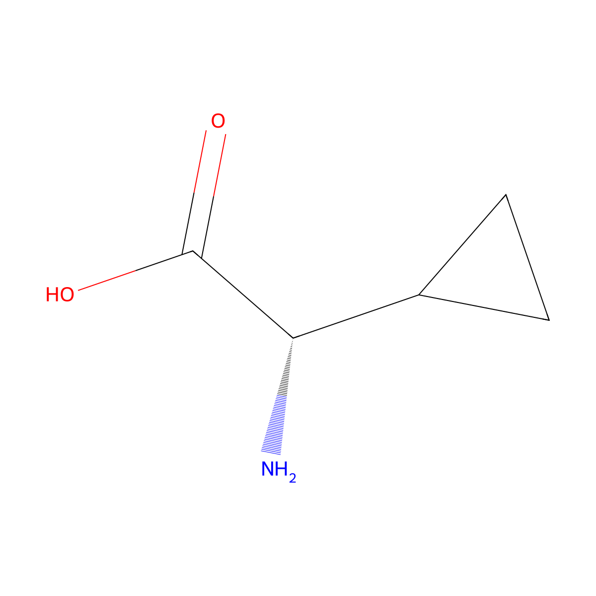 (2S)-2-amino-2-cyclopropylacetic acid molecular structure, CAS 49606-99-7