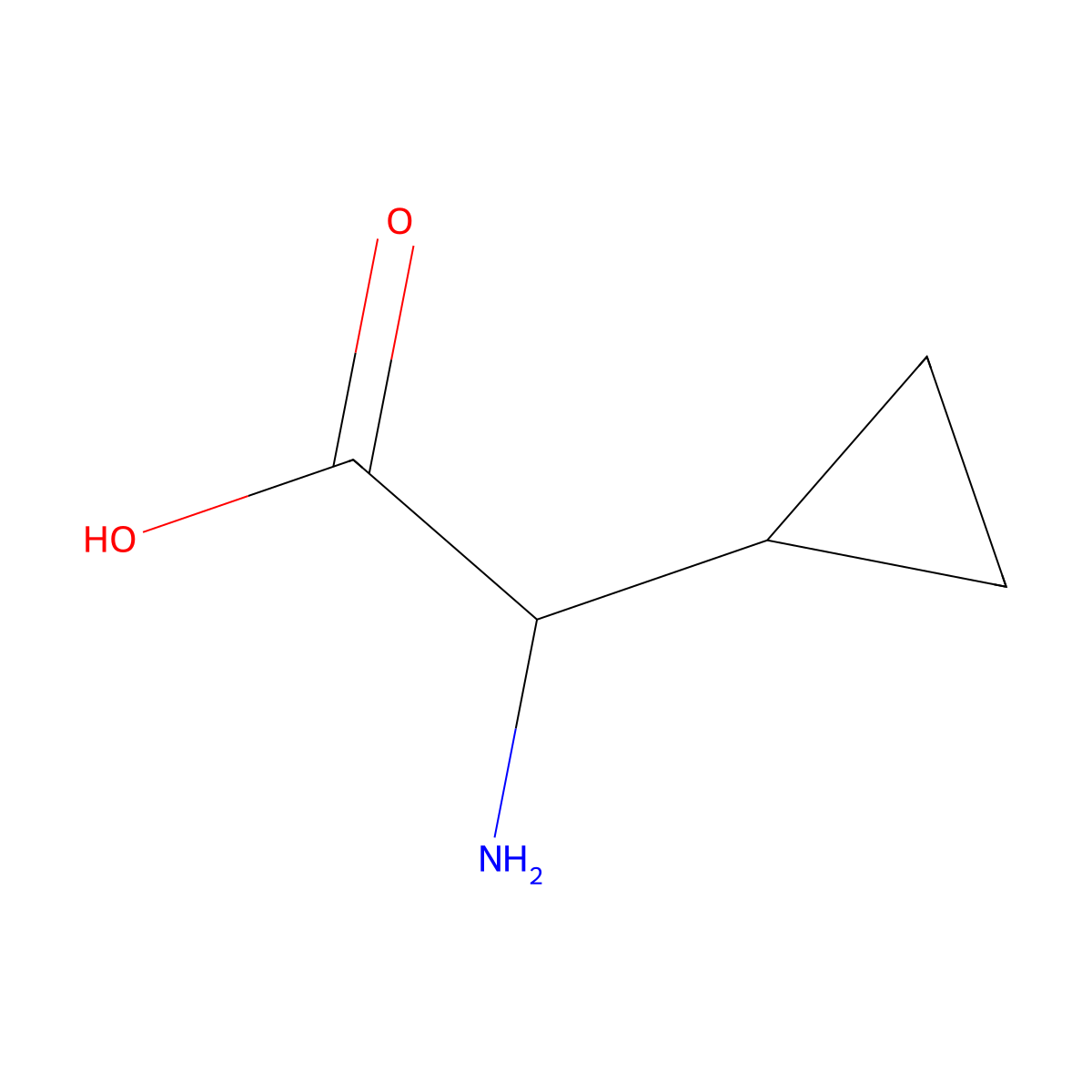 (R)-Amino cyclopropyl acetic acid molecular structure, CAS 49607-01-4