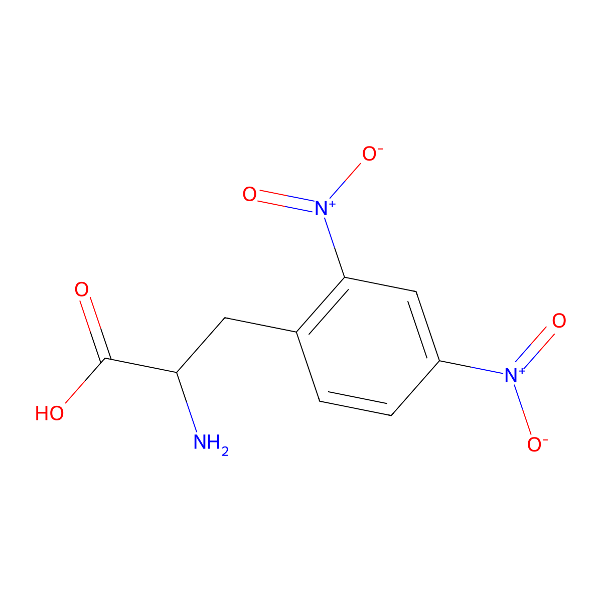 2,4-Dinitro-L-phenylalanine molecular structure, CAS 49607-21-8
